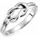 Sterling Silver 6 mm Knot Ring