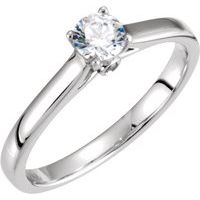 Continuum Sterling Silver 1/4 CTW Diamond Engagement Ring with Accent