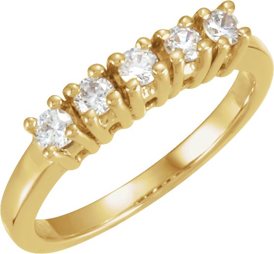 1/4 CTW Natural Diamond Band – 14K Yellow Gold