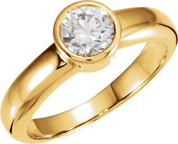 14K Yellow .50 CTW Diamond Round Solitaire Engagement Ring Ref 146230