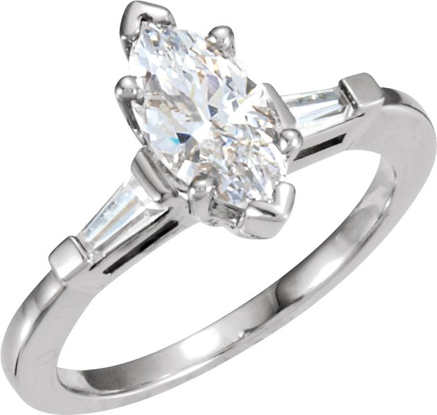 Platinum Diamond .08 CTW Engagement Ring with .08 CTW Band Ref 748226