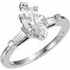 Platinum Diamond .08 CTW Engagement Ring with .08 CTW Band Ref 748226