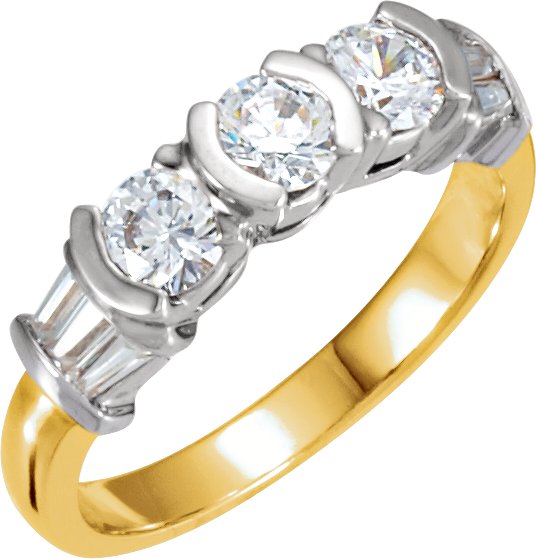 14K Yellow 1 CTW Diamond Anniversary Band Ref 217481