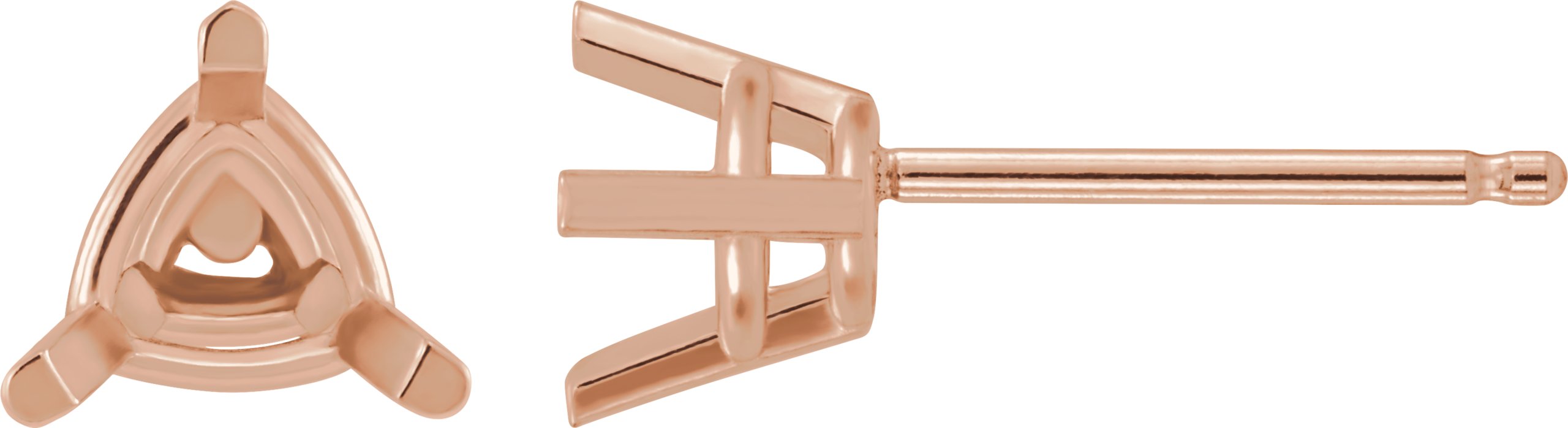 Trillion 3-Prong Stud Earrings