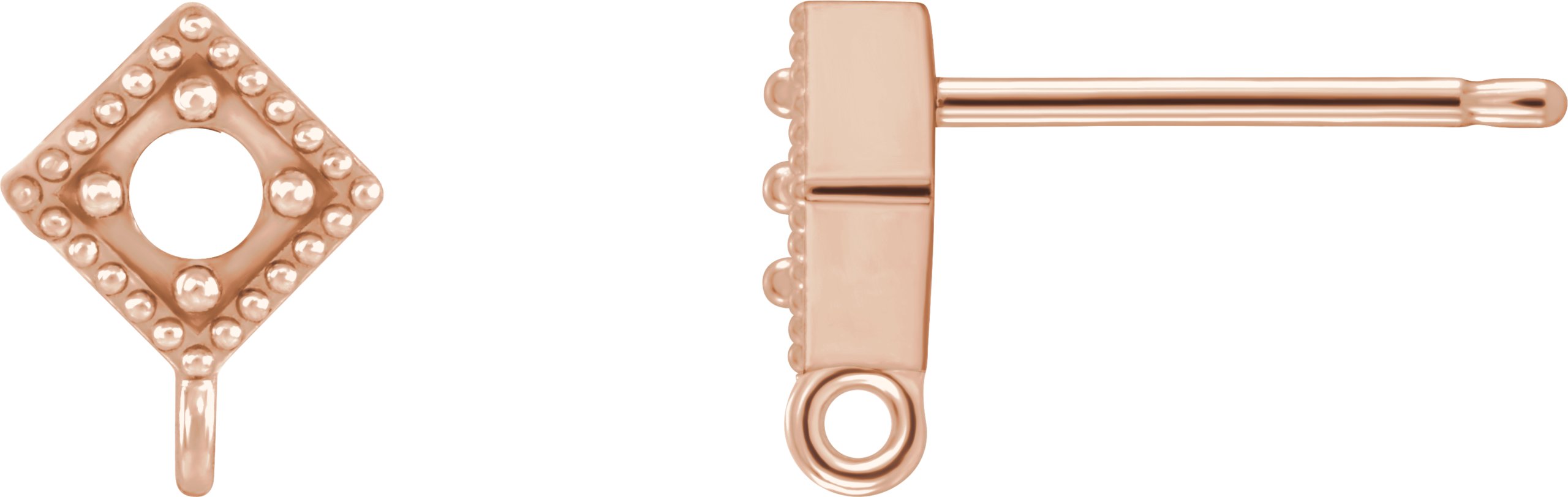 Round 4-Prong Earring Top