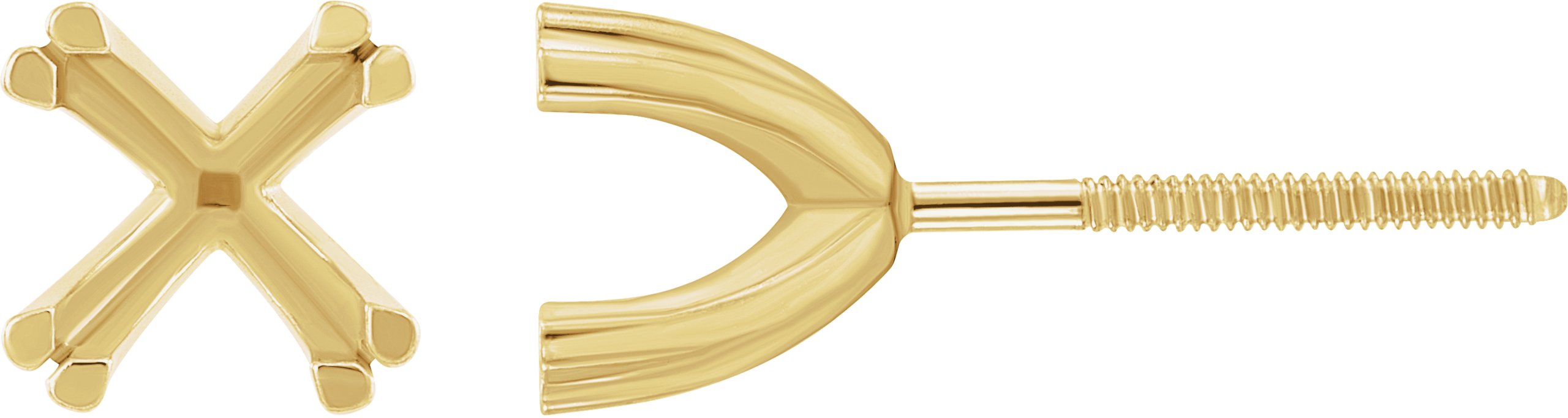 Square Twin 4-Prong Stud Earrings