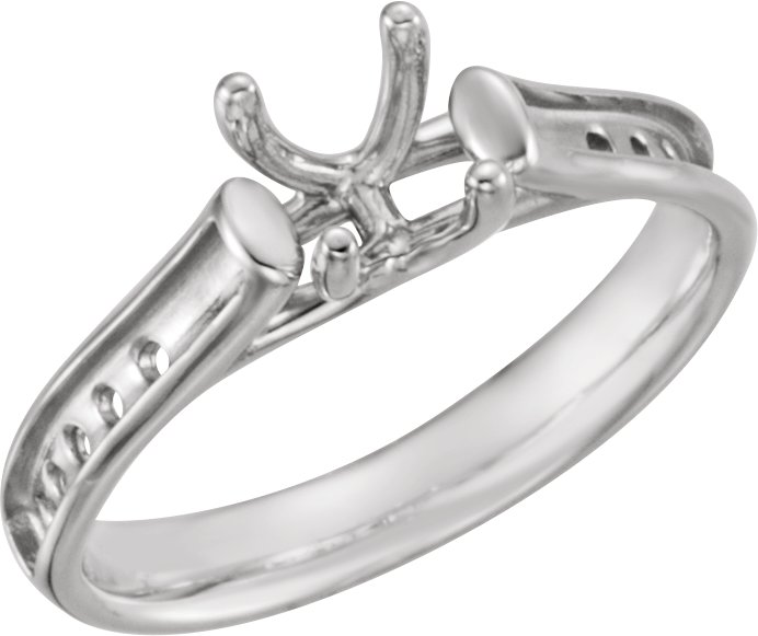 Channel-Set Accented Engagement Ring or Band