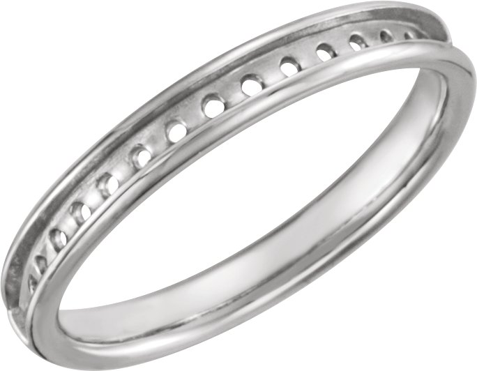 Channel-Set Accented Engagement Ring or Band