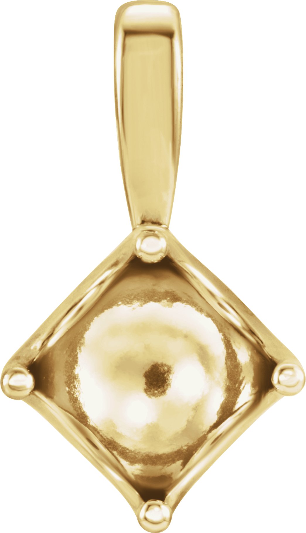 Round 4-Prong U-Shaped Pendant