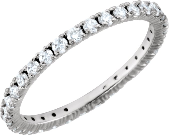 Platinum .625 CTW Diamond Eternity Band Size 6.5 Ref 12549414