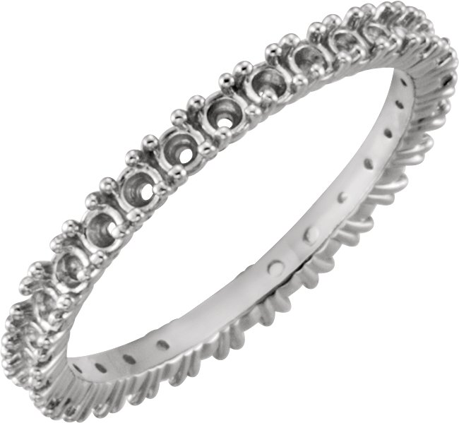 18K White .875 CTW Diamond Eternity Band Size 7 Ref 4951117