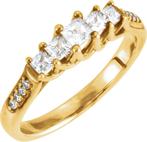 14K Yellow .50 CTW Diamond Anniversary Band Ref 2975752