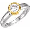 18KY and Platinum Fancy Diamond Engagement Ring .5 Carat Ref 996691