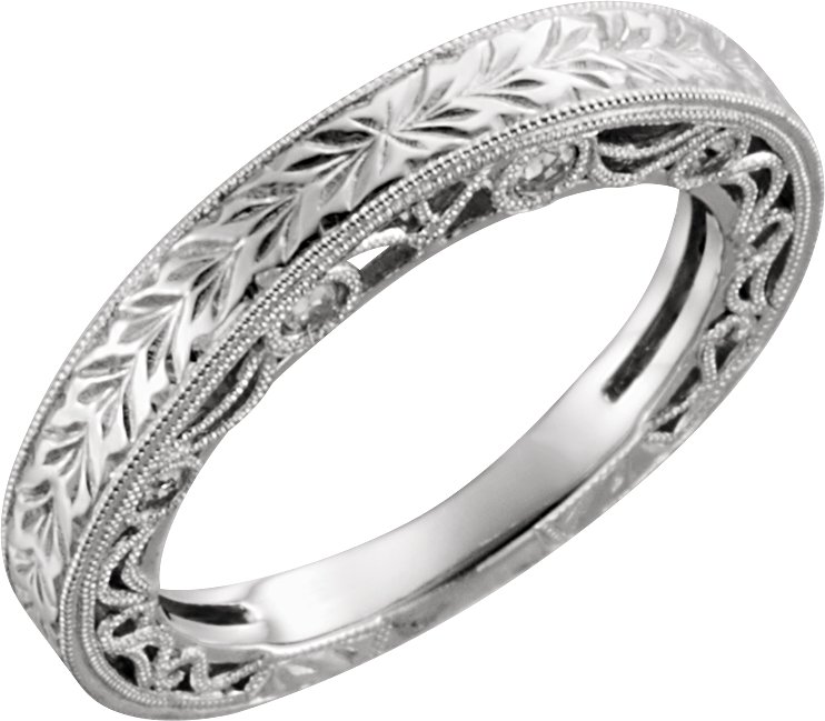 14K White 1/5 CTW Diamond Matching Band