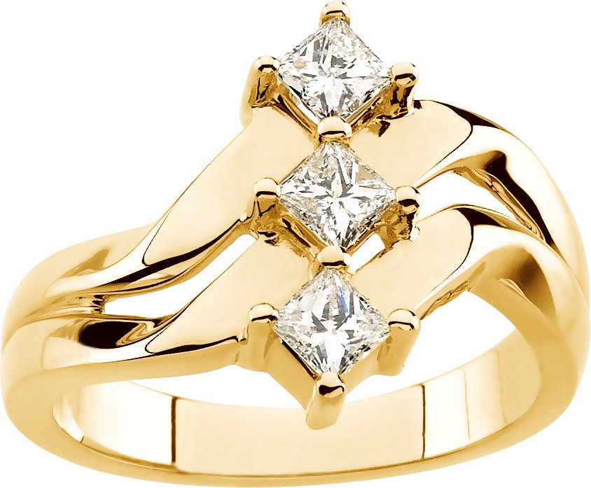 Alternative view of 5/8 CTW Natural Diamond Ring – 14K Yellow Gold