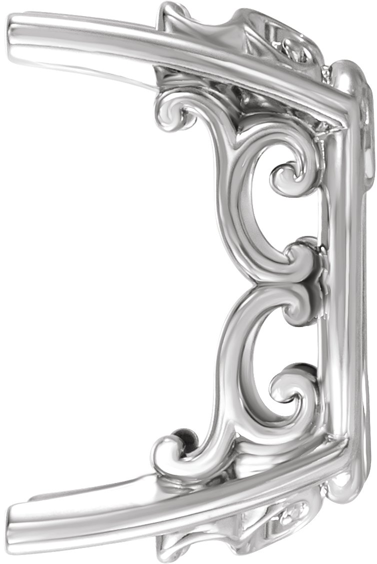 Vintage-Inspired Scroll Earring Setting