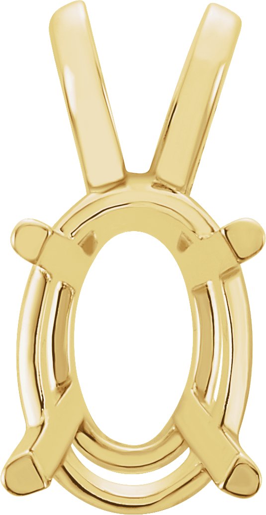 Oval 4-Prong Lightweight Pendant