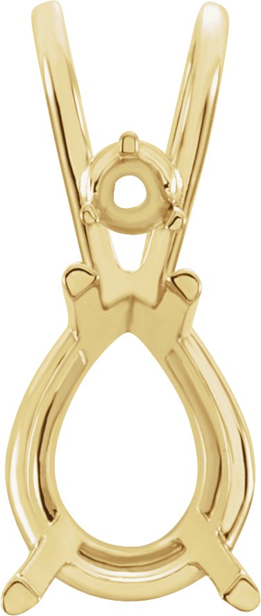 Pear 4-Prong Lightweight Accented Pendant
