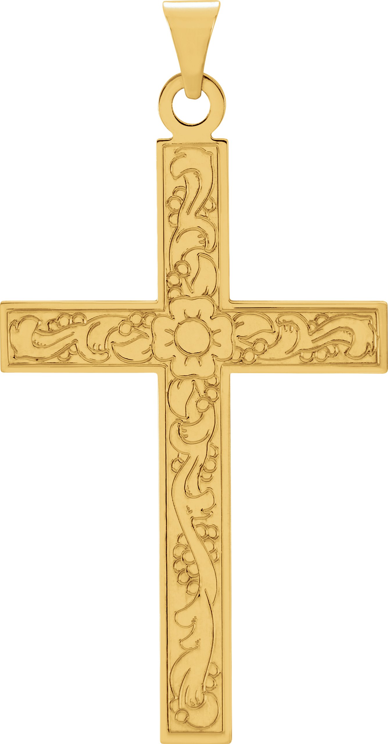 Floral Cross Necklace or Pendant