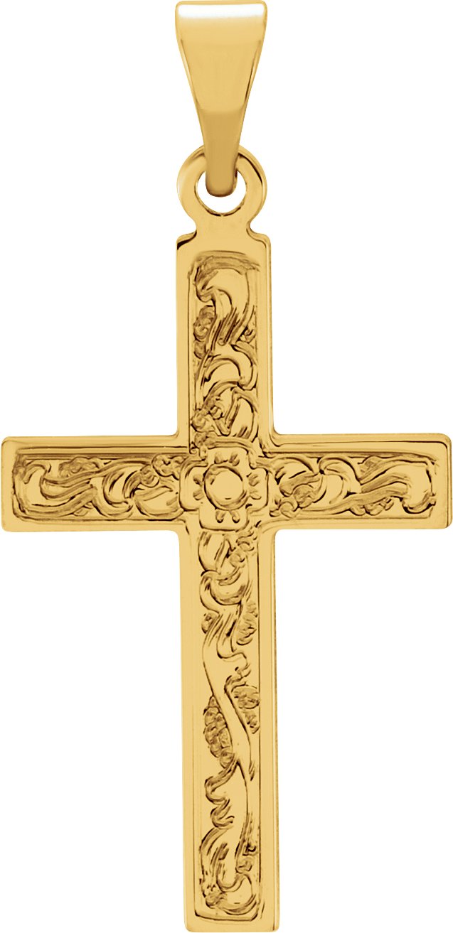 Floral Cross Necklace or Pendant