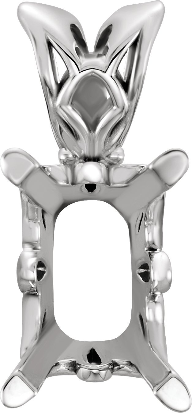 Emerald 4-Prong Scroll Setting® Pendant