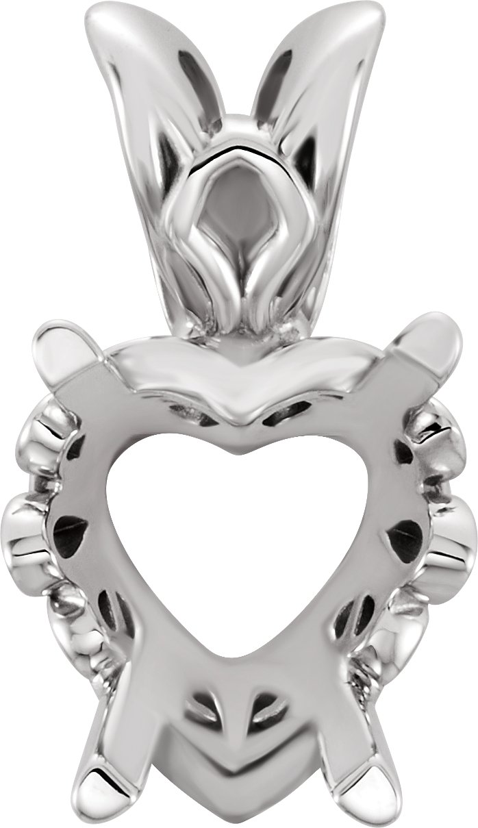 Heart 4-Prong Scroll Setting® Pendant