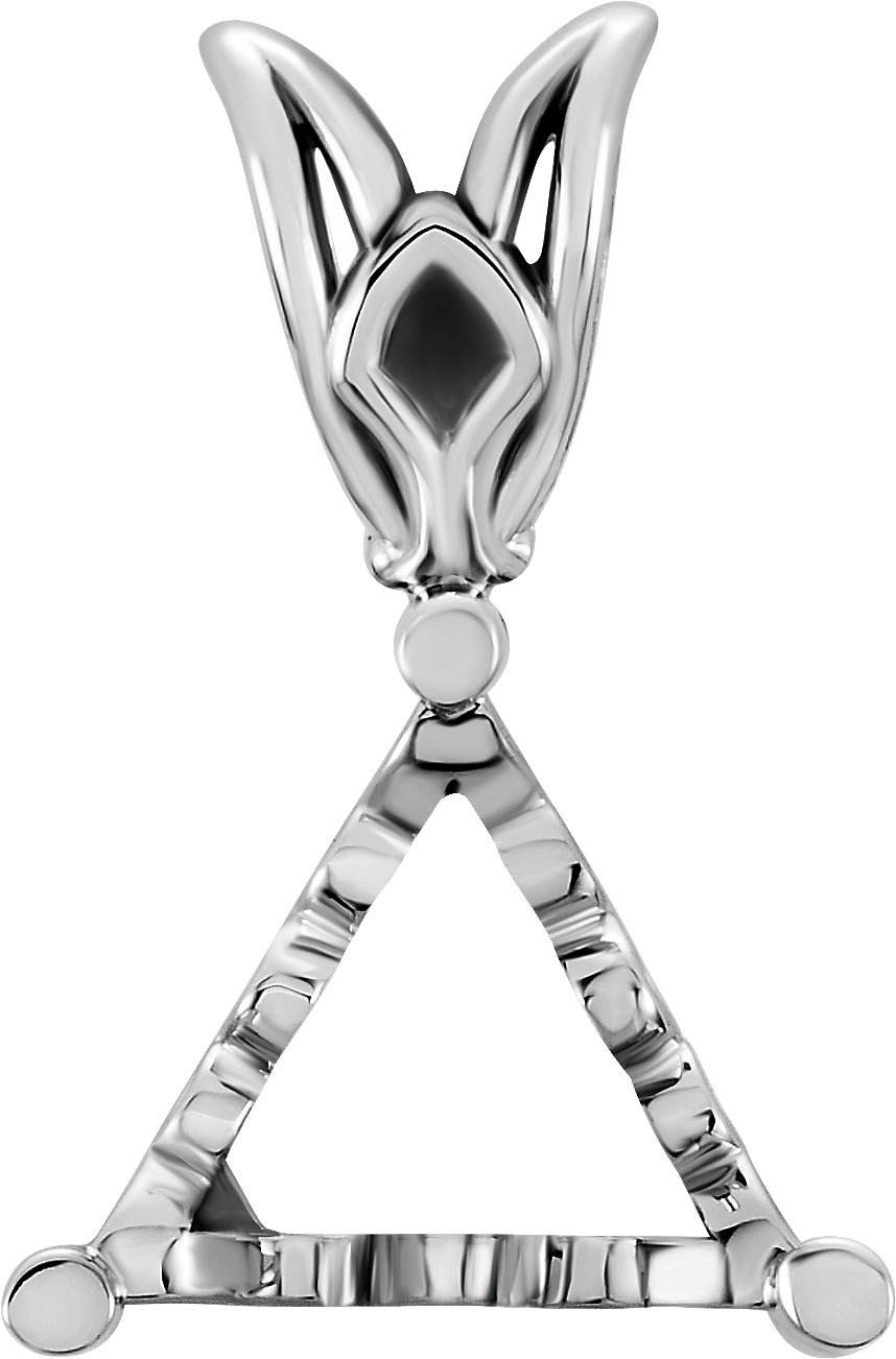 Triangle 3-Prong Scroll Setting® Pendant