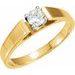 14kt Yellow 1/4 CTW Natural Diamond 4-Prong Solitaire Engagement Ring  