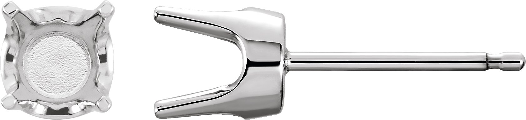 Round 4-Prong Stud Earrings