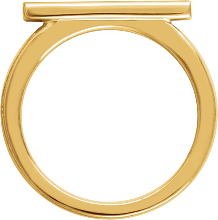 14K Yellow Bar Ring