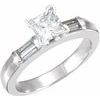 Platinum Princess Diamond Engagement Ring 1.15 CTW Ref 449110