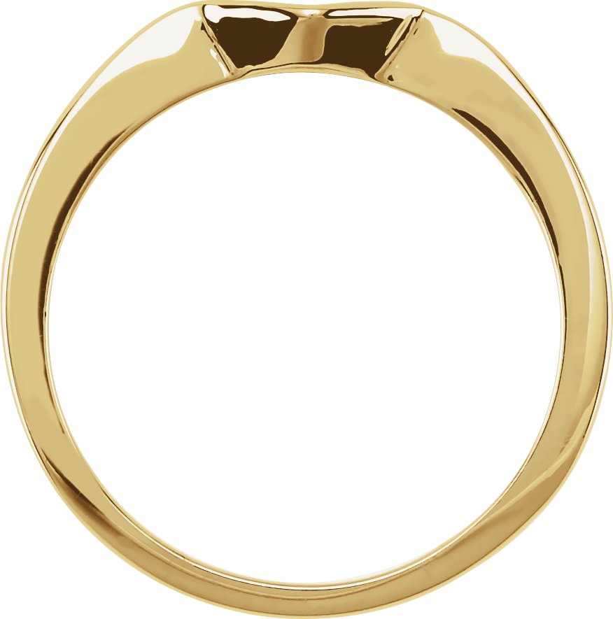14K Yellow Band for 11x5.5 mm Engagement-2