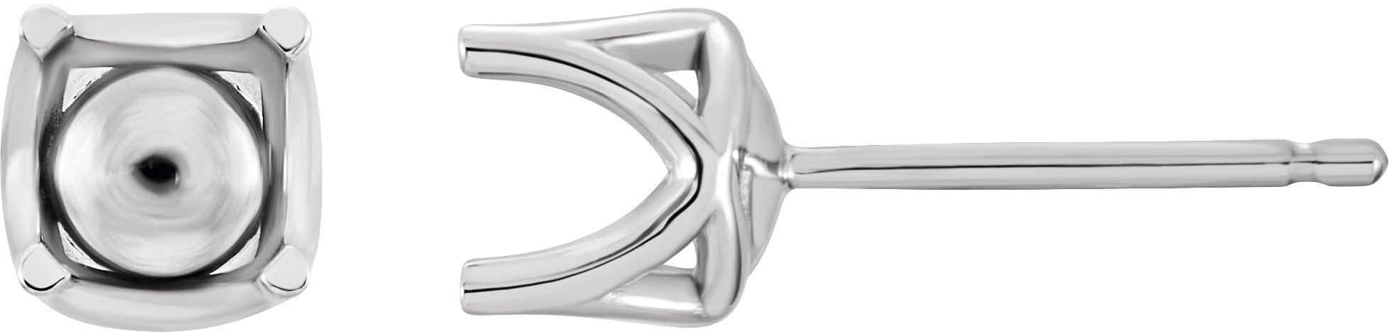 Round 4-Prong Woven Stud Earrings
