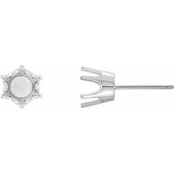 6-Prong Earring with .030" Post