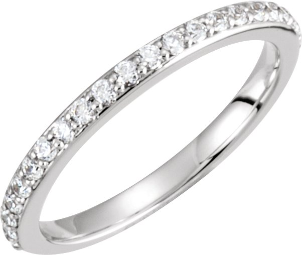 14K White Gold 1/3 CTW Natural Diamond Band