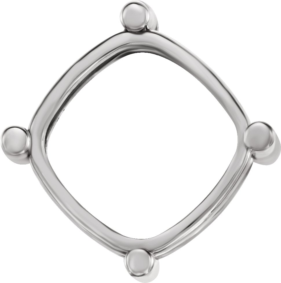 Cushion 4-Prong Earring Setting
