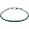 14K White Lab Grown Emerald Line 7.25 inch Bracelet Ref. 5762165