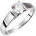 14K White 1/4 CTW Diamond Solitaire Engagement Ring