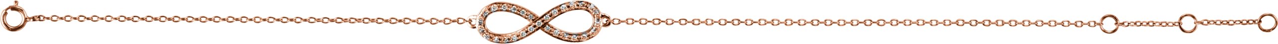 14K Rose 1/6 CTW Natural Diamond Infinity-Inspired 7-8