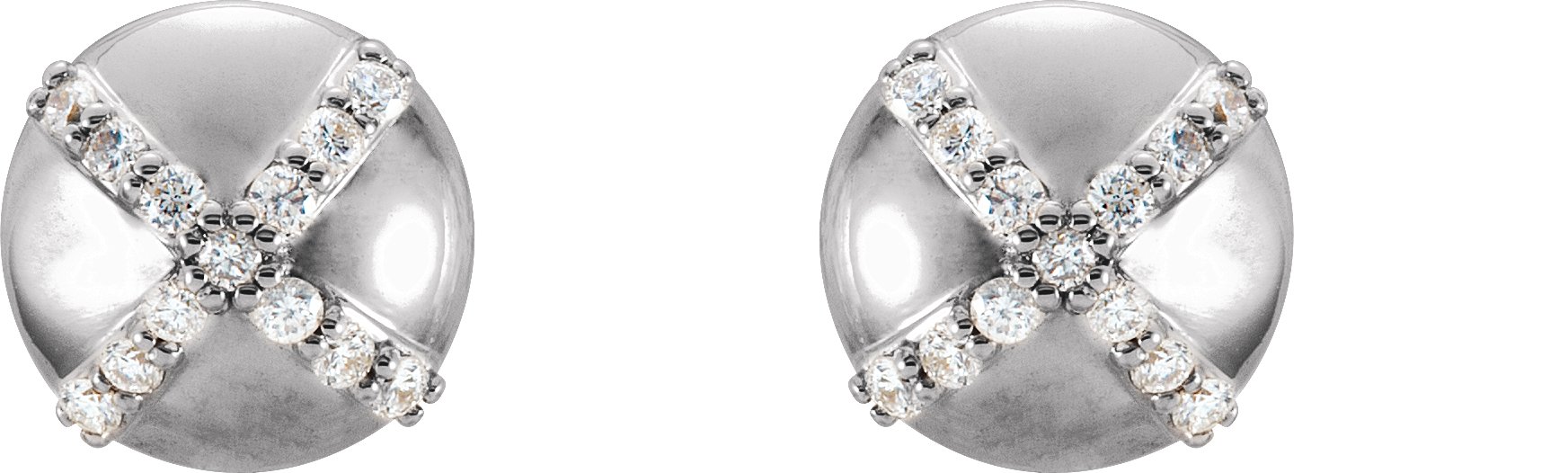 1/8 CTW Natural Diamond Earrings view 2