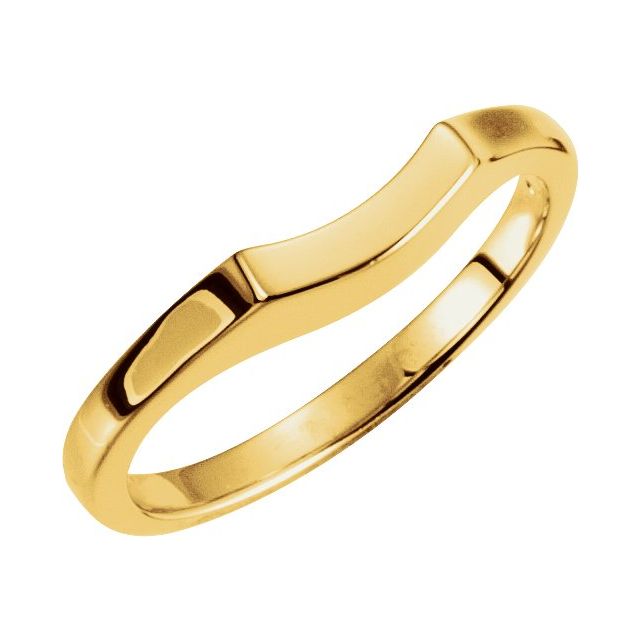 14K Yellow Band for 4.1 mm Engagement Ring 