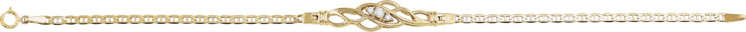 14K Yellow 1/8 CTW Natural Diamond 7 1/2 Bracelet