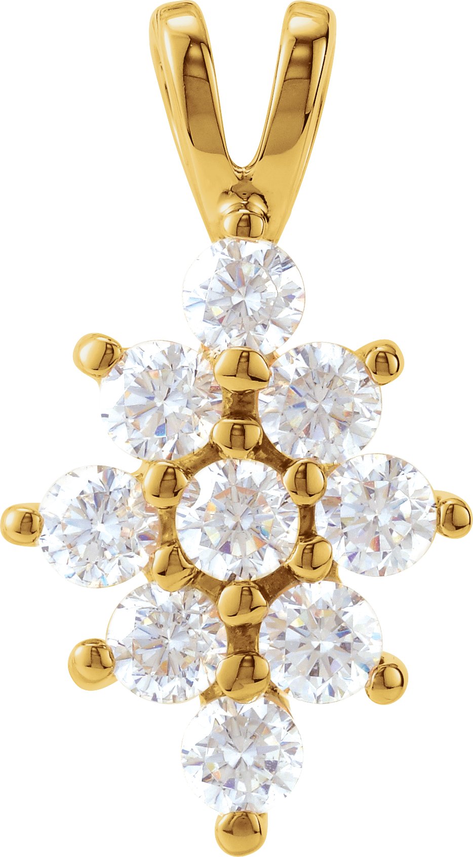 9-Stone Cluster Pendant Mounting
