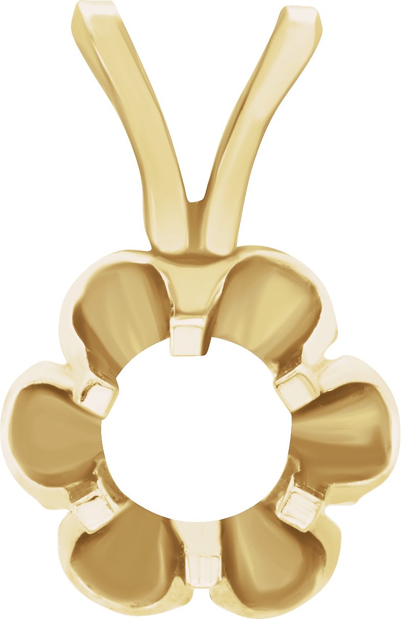 Round 6-Prong Buttercup Pendant