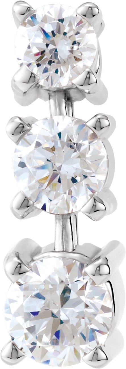 Platinum Diamond Pendant 1 CTW Ref 469511
