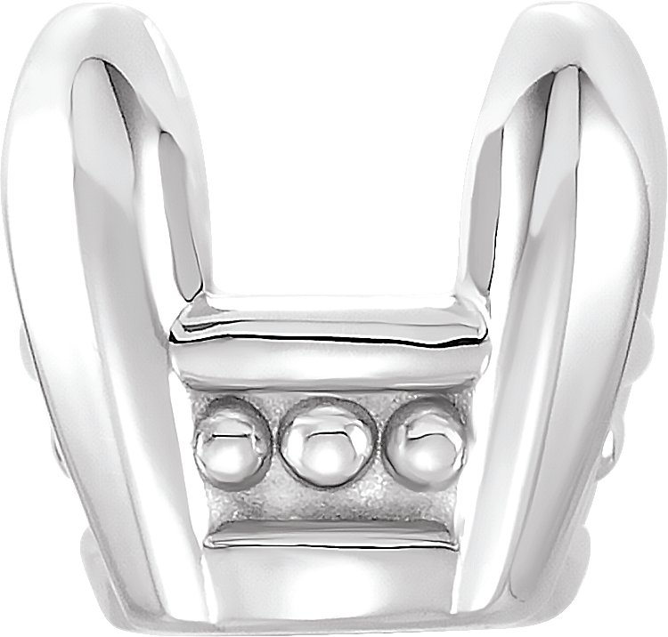 14K White 6.5 mm Round 4-Prong Basket Setting