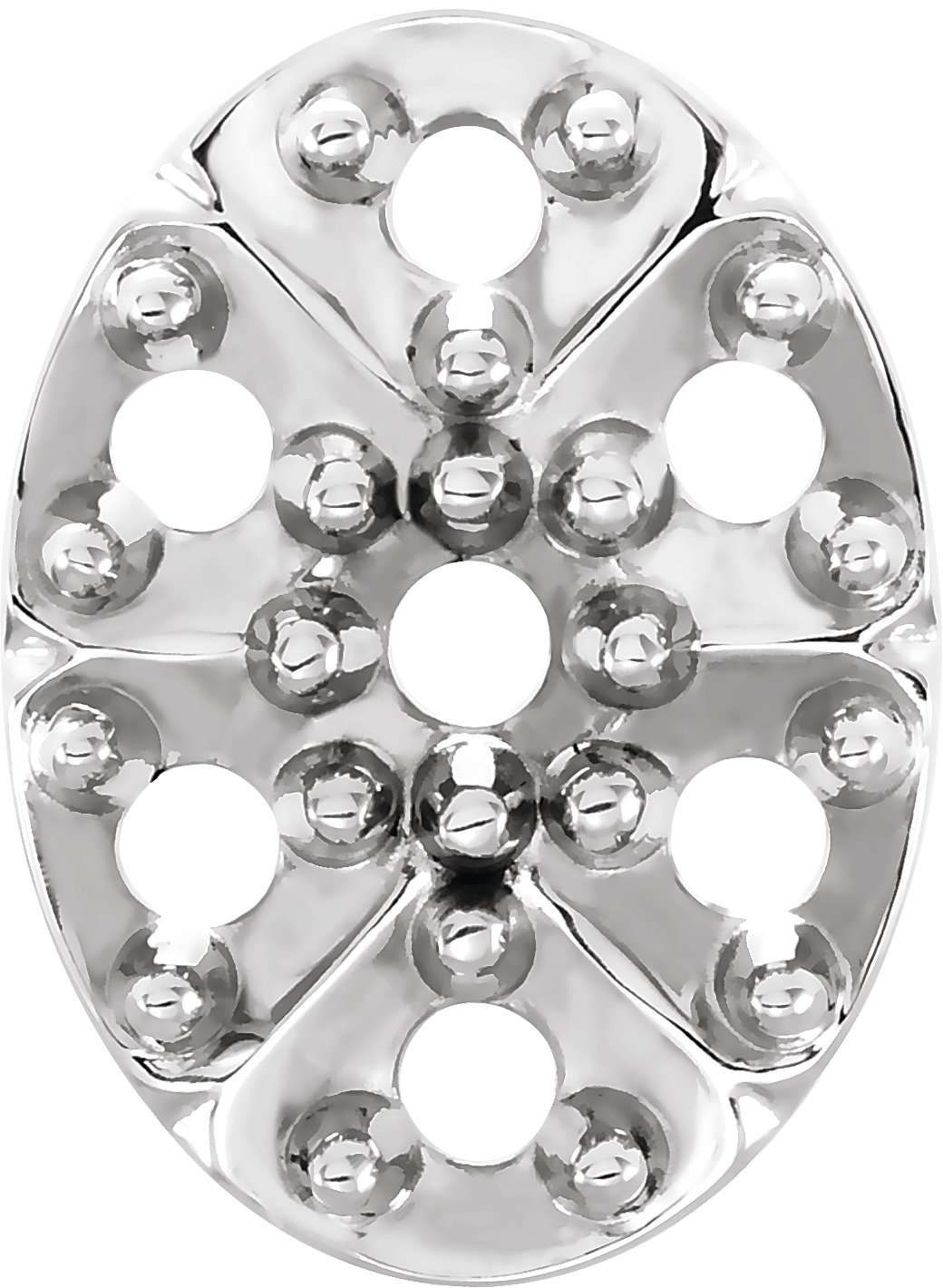 Round Cluster Oval Top Setting