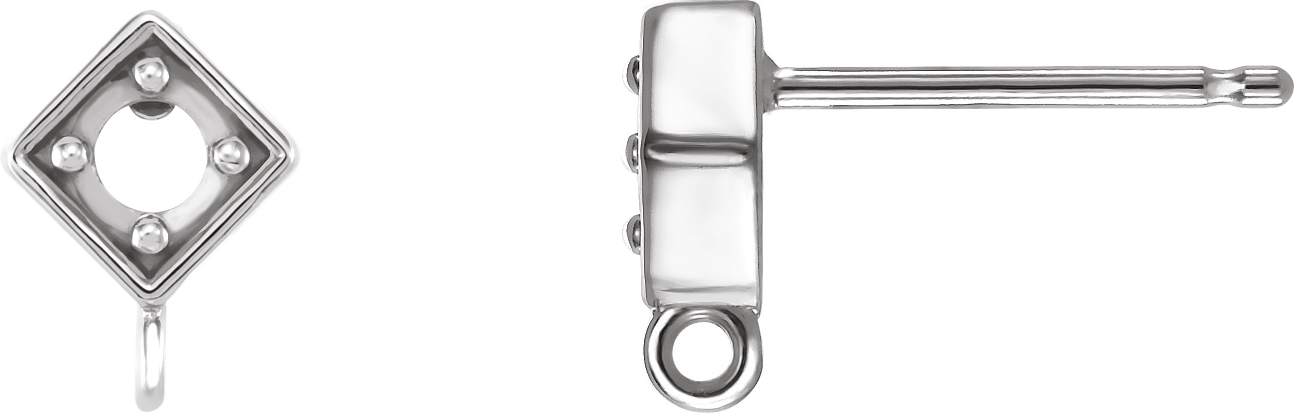 Round 4-Prong Earring Top
