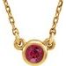14K Yellow 3 mm Round Lab-Grown Ruby Solitaire 16