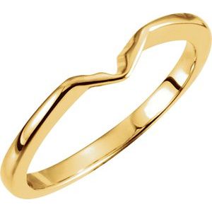 14K Yellow Band for 10x5 mm Engagement